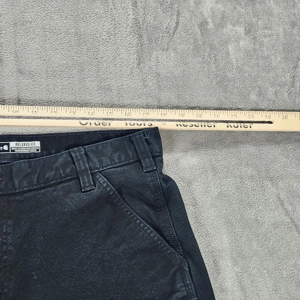 Carhartt Rugged Flex Pants Mens 36x32 Black Relaxed Duck Double Front Carpenter
